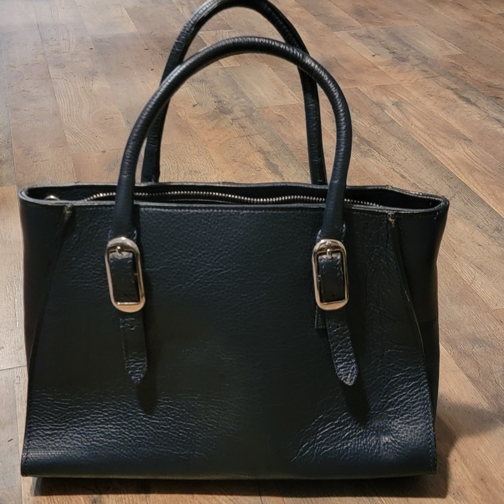 Navy Blue Genuine Leather Borse in Pelle Italy purse